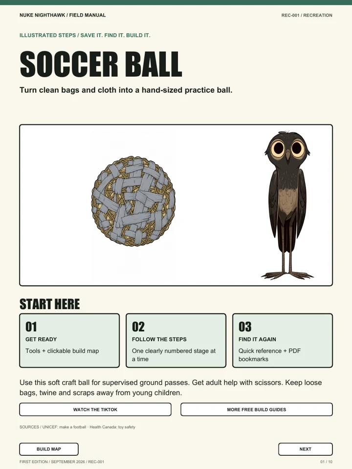 The illustrated Nuke Nighthawk Soccer ball: bags, rags and twine field-manual cover